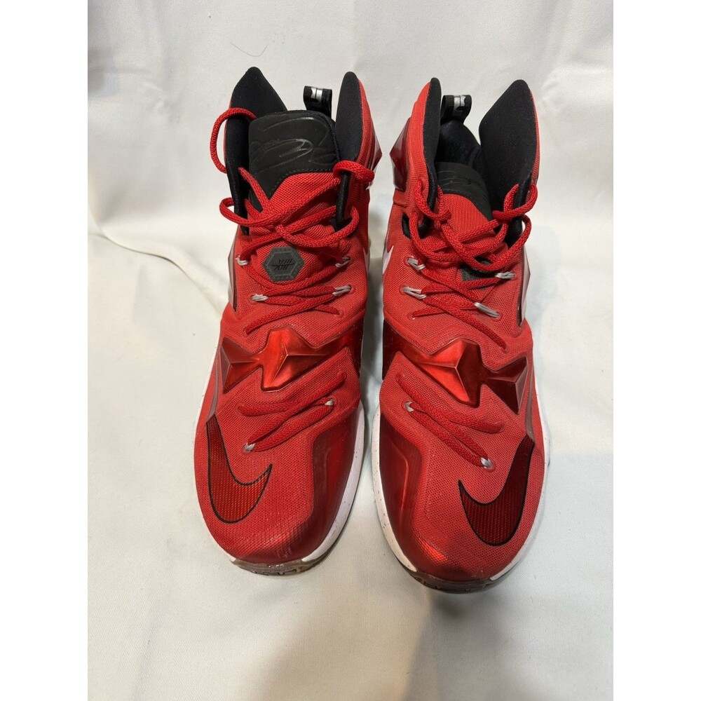 Nike LeBron 13 Basketball Shoes Men's Sz 12 Away On Court Red Athletic Sneaker